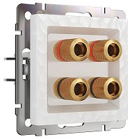 Розетка аудио без рамки Werkel Hammer 2-м. белый